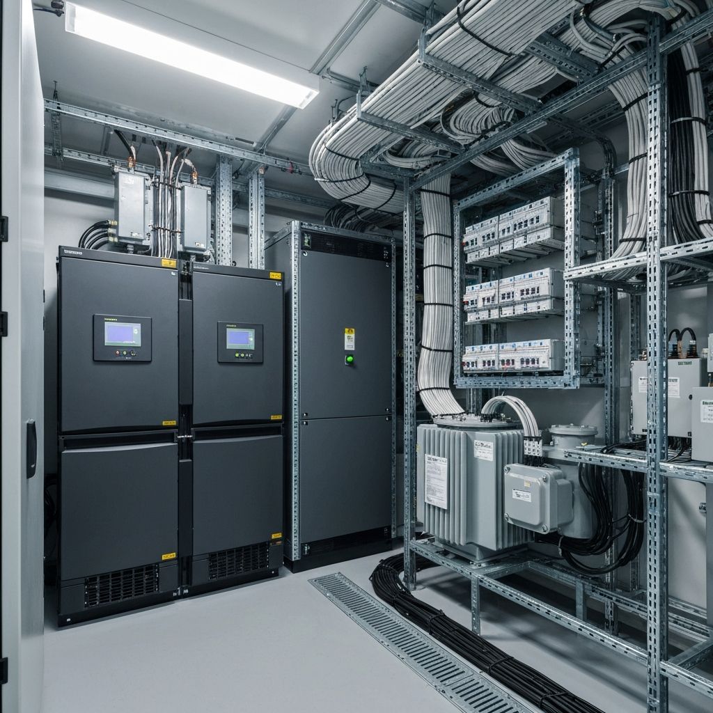 Power distribution redundant UPS and Bloom Energy behind-the-meter power JustColo